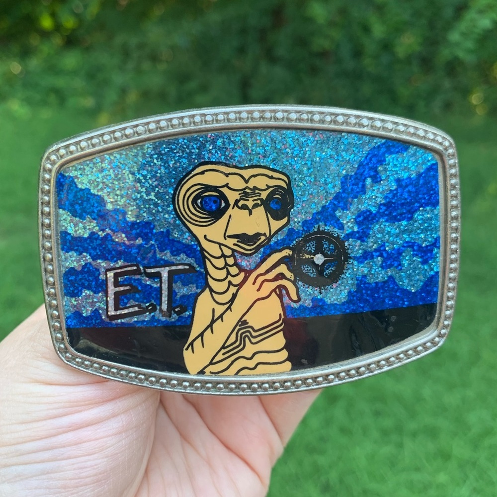 Vintage Decal ET Belt Buckle - Picture 5 of 11